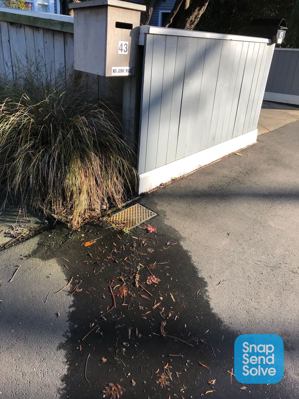 The photograph attached to this water leak report