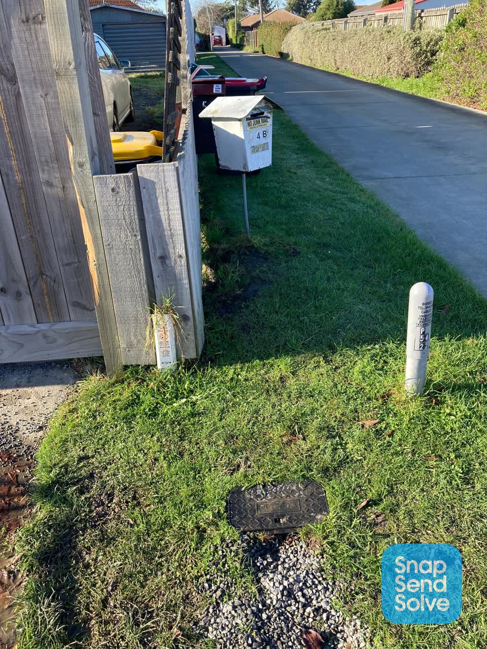 The photograph attached to this water leak report