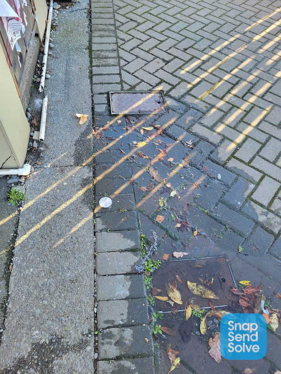 The photograph attached to this water leak report