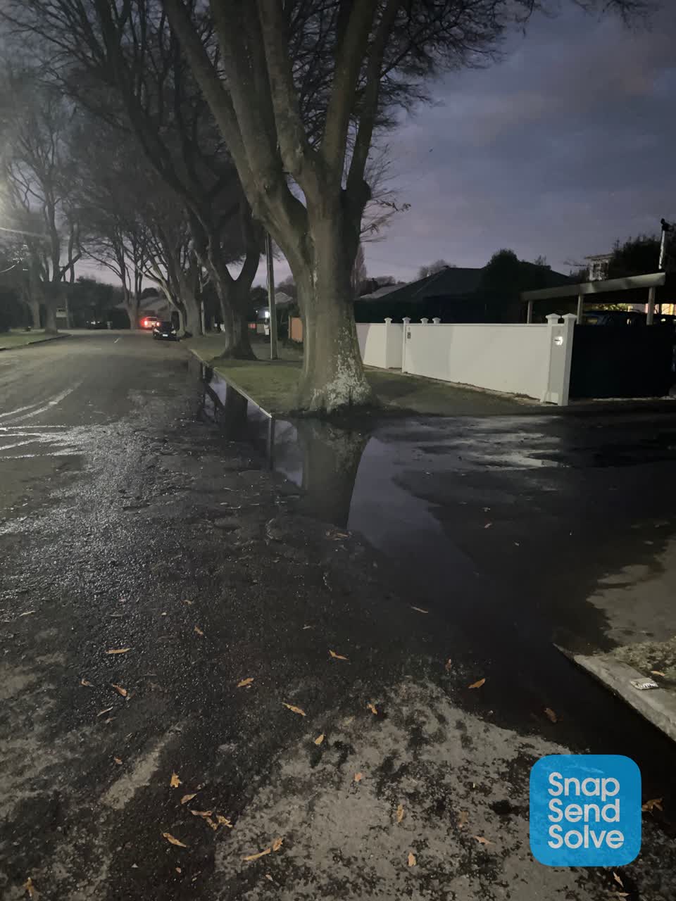 The photograph attached to this roading/streets report