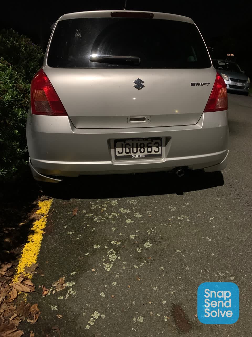 The photograph attached to this roading/streets report