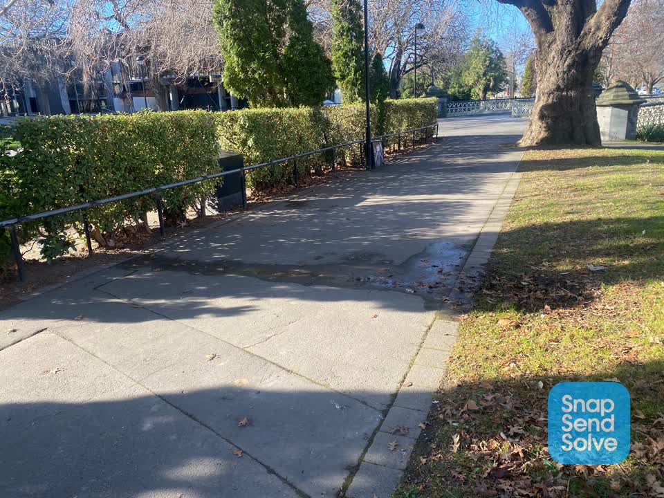 The photograph attached to this water leak report
