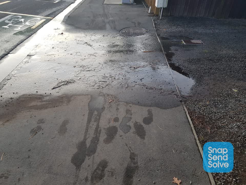 The photograph attached to this water leak report