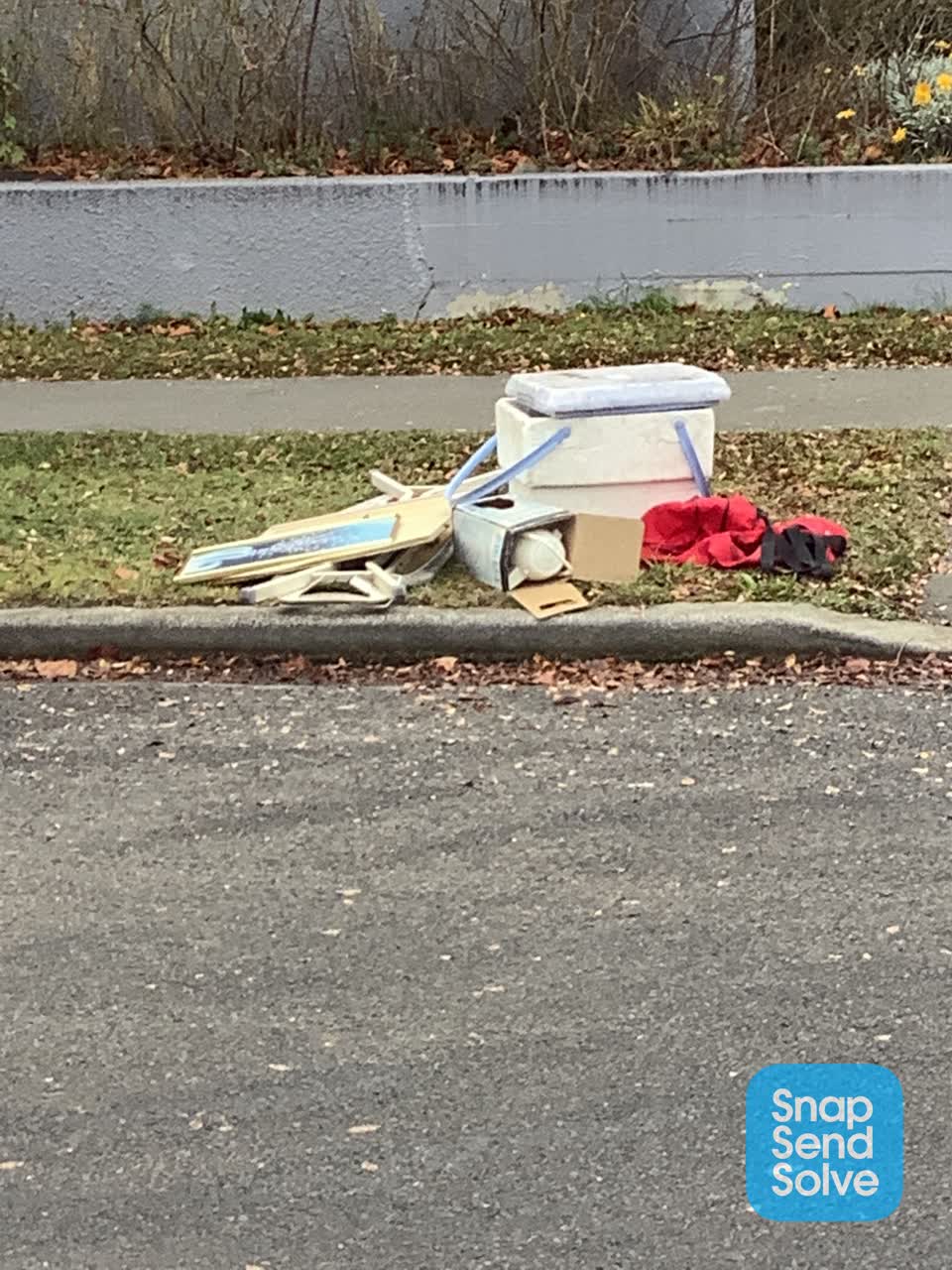 The photograph attached to this rubbish/recycling report