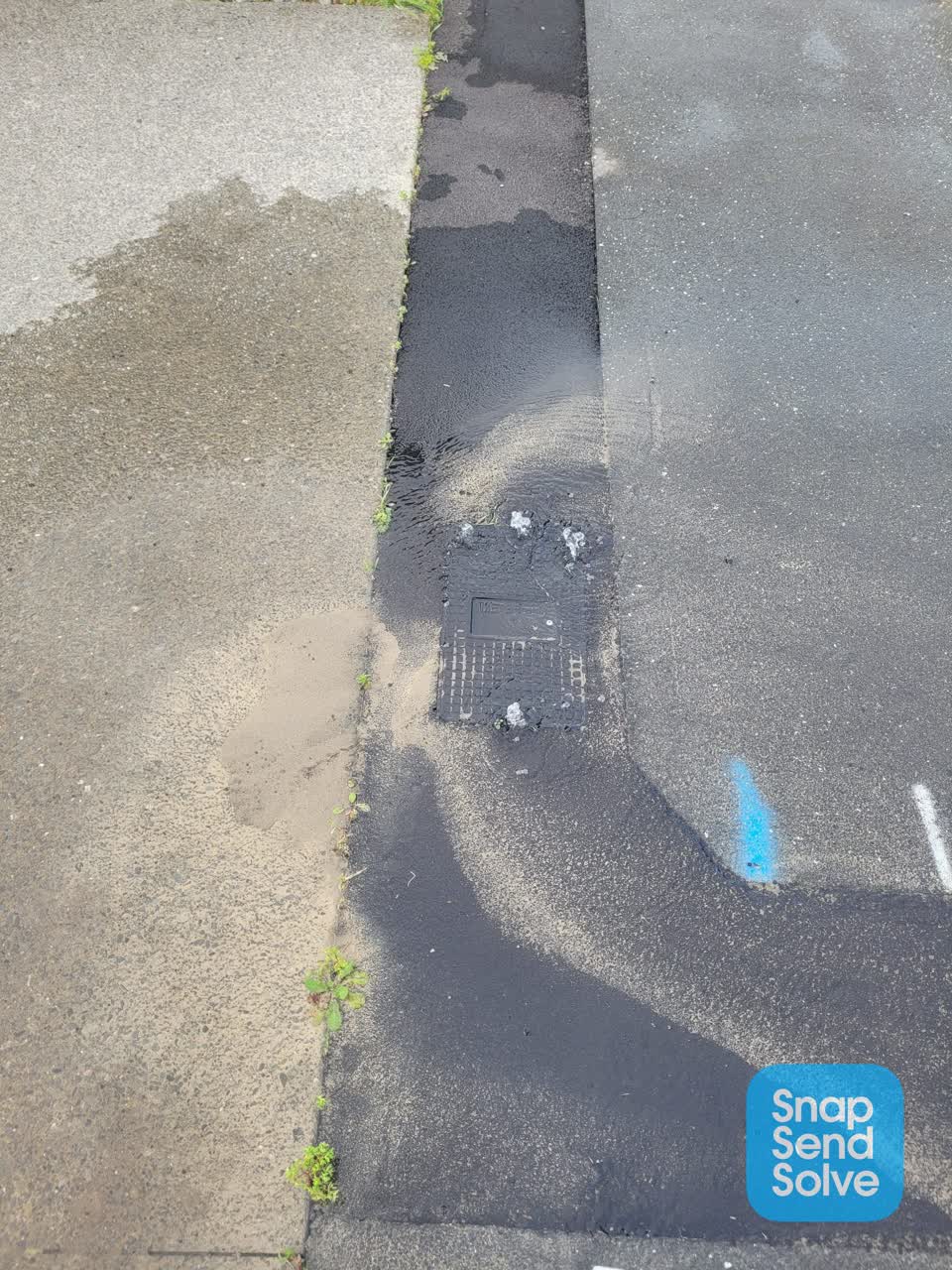 The photograph attached to this water leak report
