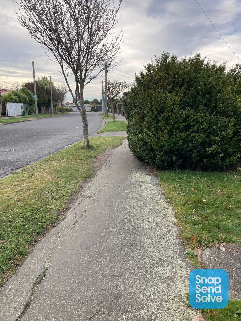 The photograph attached to this roading/streets report
