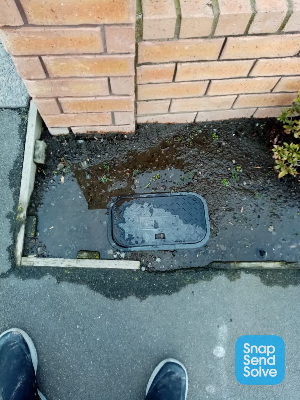 The photograph attached to this water leak report