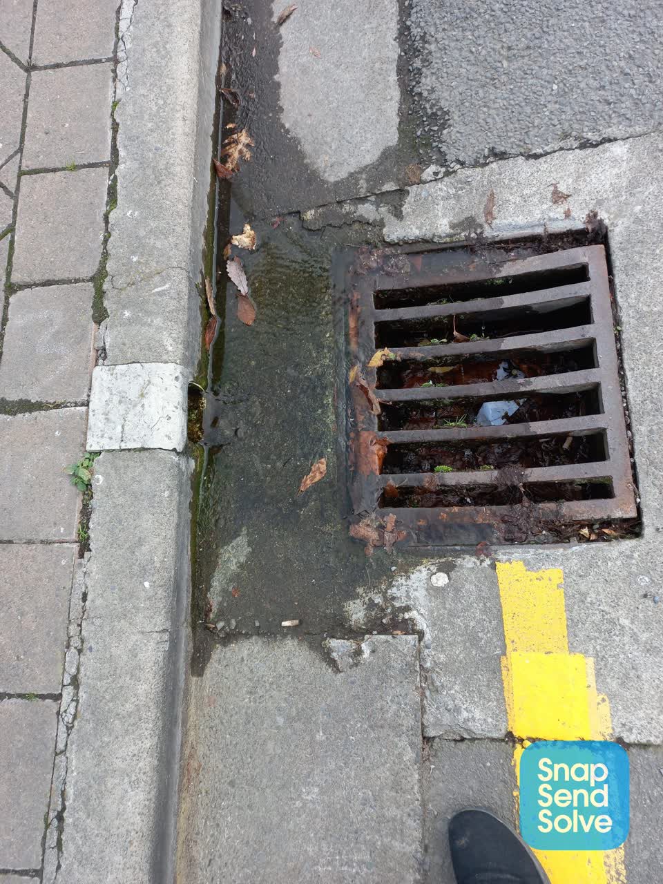 The photograph attached to this flooding report