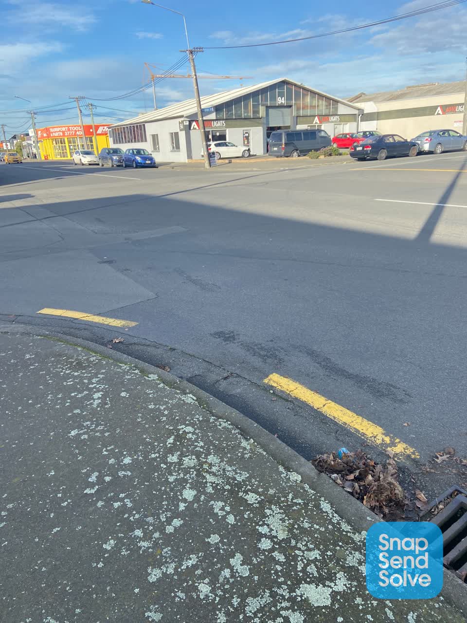 The photograph attached to this roading/streets report