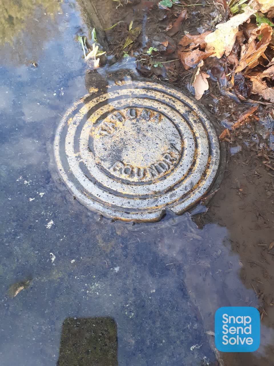 The photograph attached to this water leak report