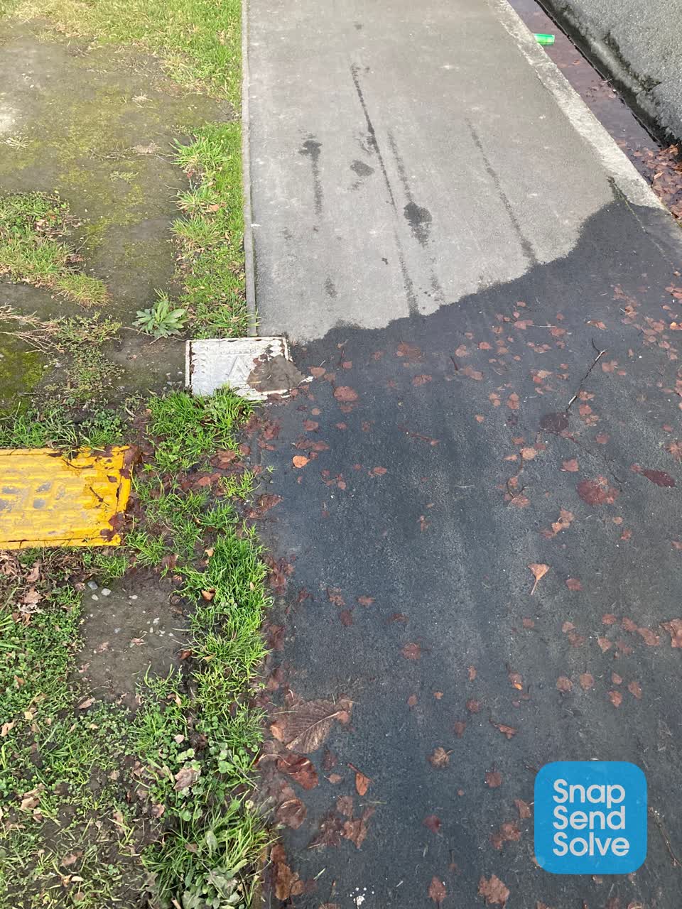 The photograph attached to this water leak report