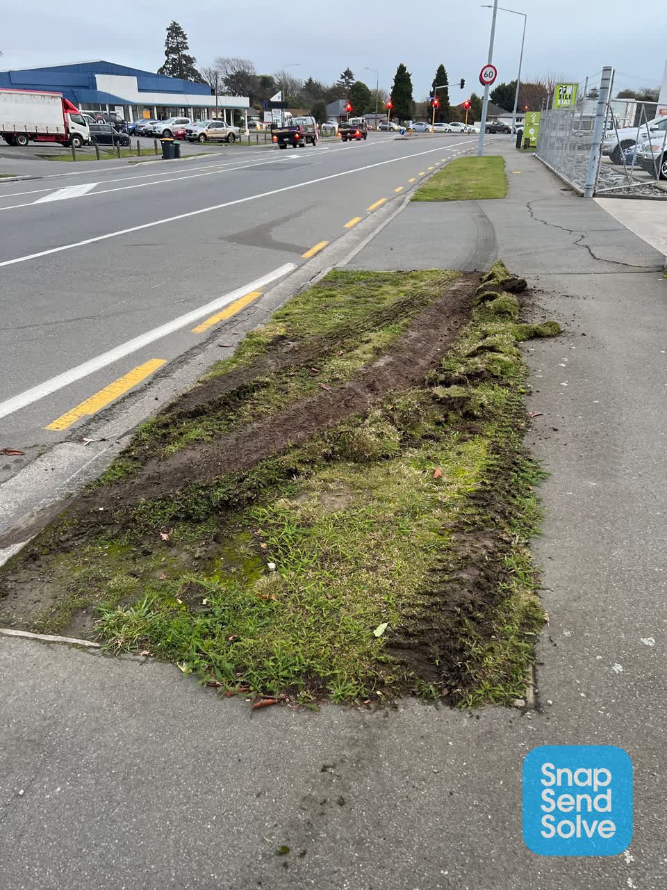 The photograph attached to this roading/streets report