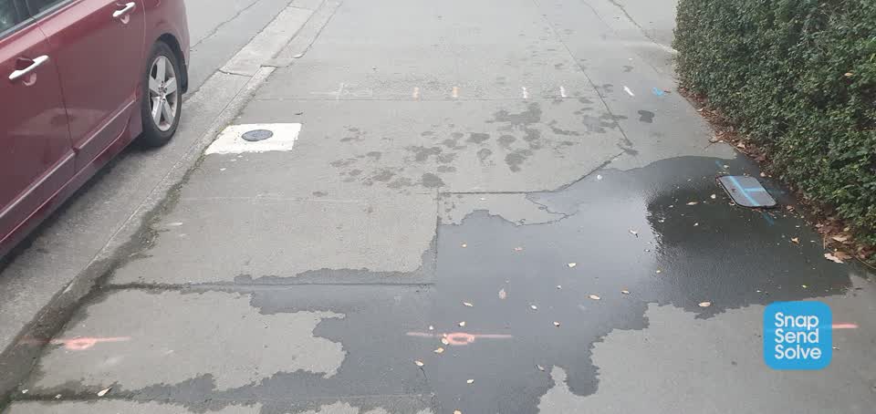 The photograph attached to this water leak report
