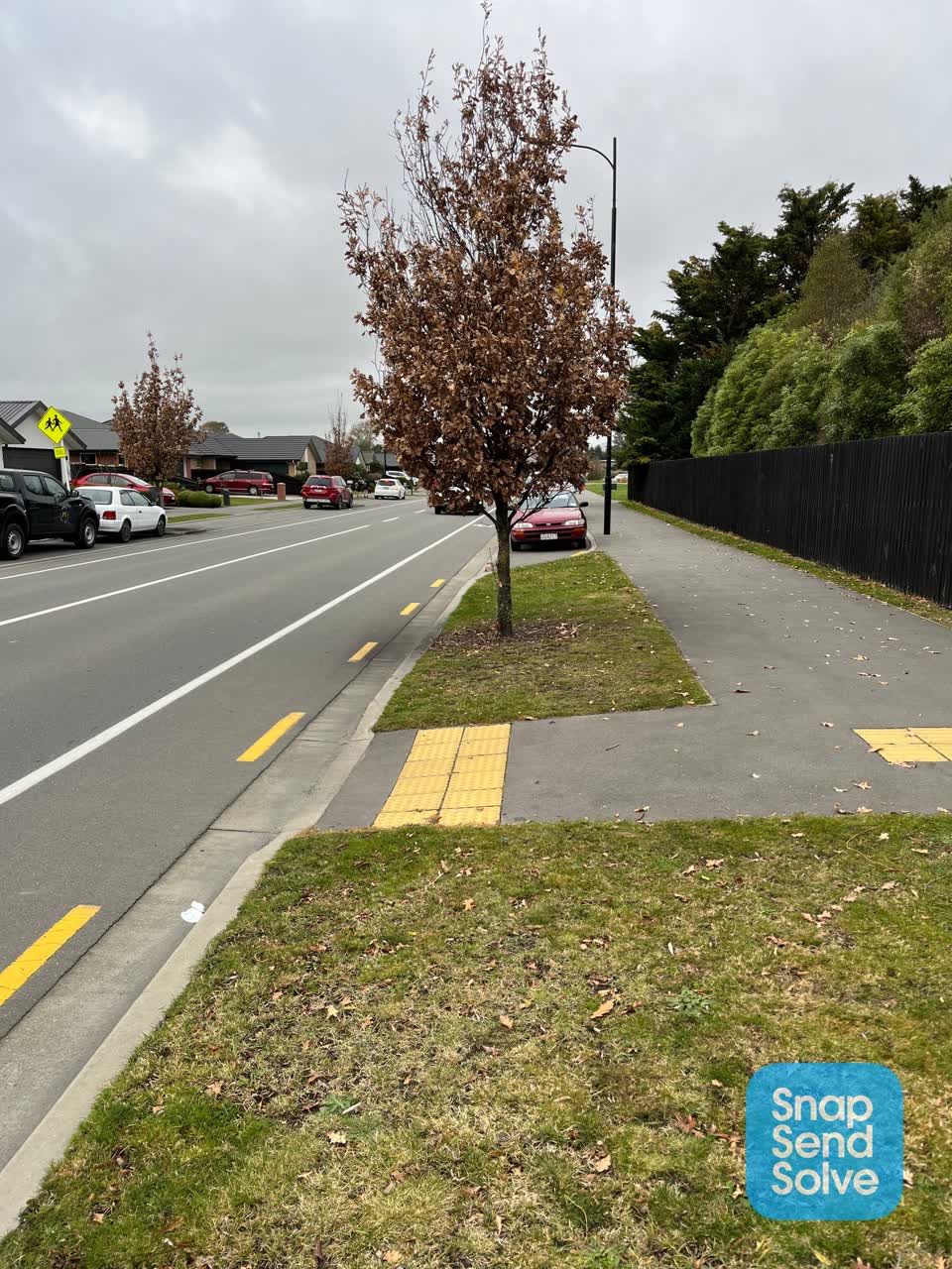 The photograph attached to this roading/streets report