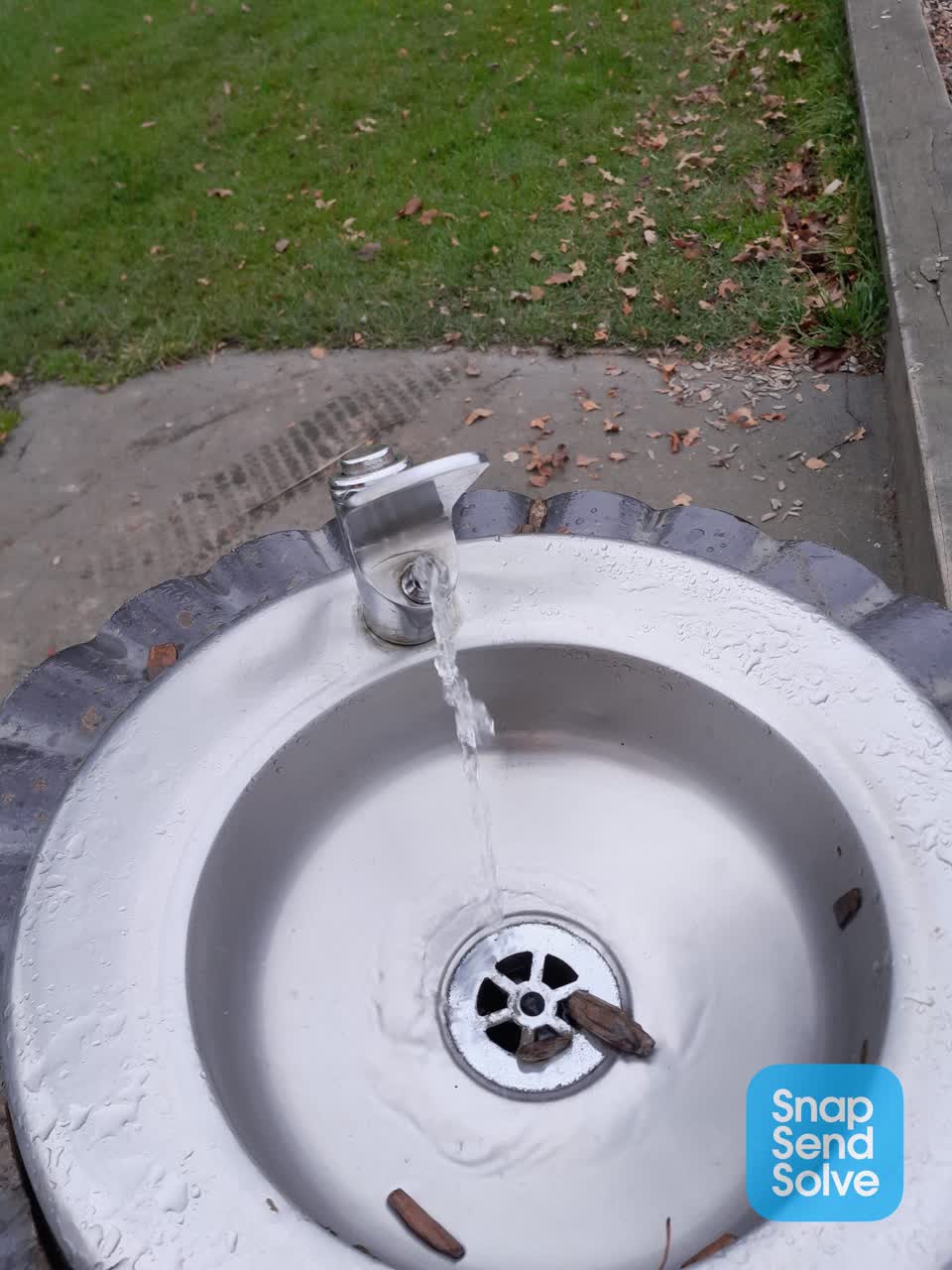The photograph attached to this water leak report