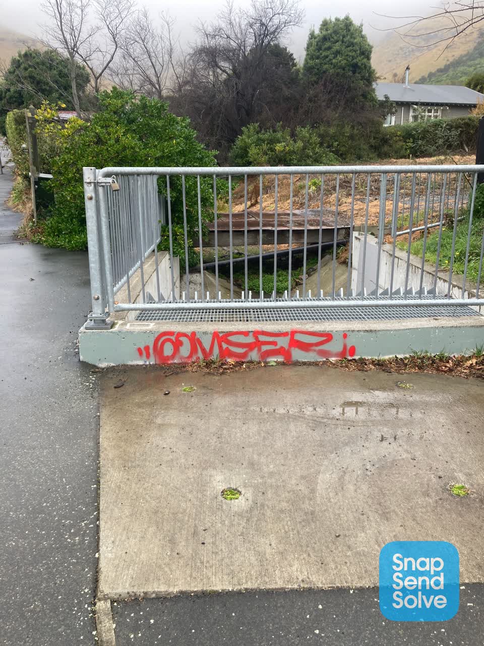 The photograph attached to this graffiti report
