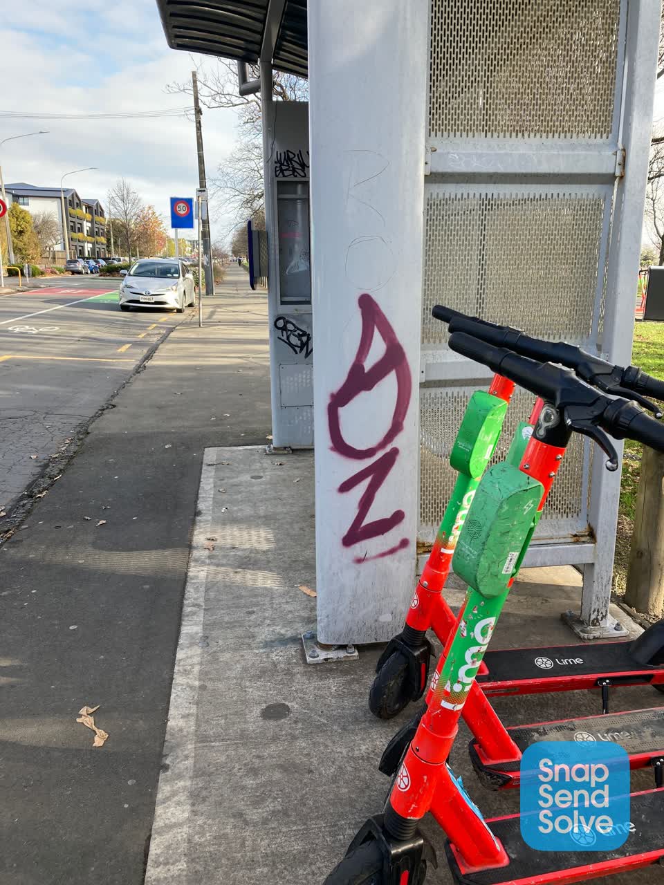 The photograph attached to this graffiti report