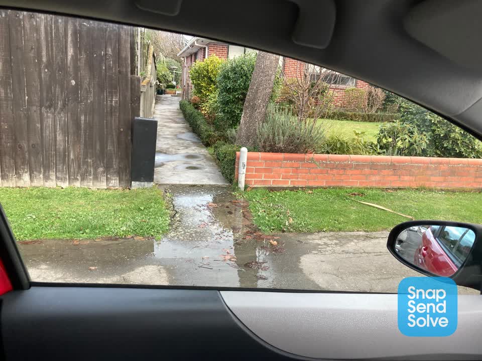The photograph attached to this water leak report