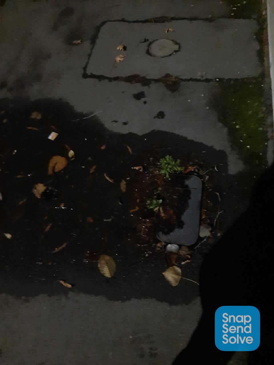 The photograph attached to this water leak report