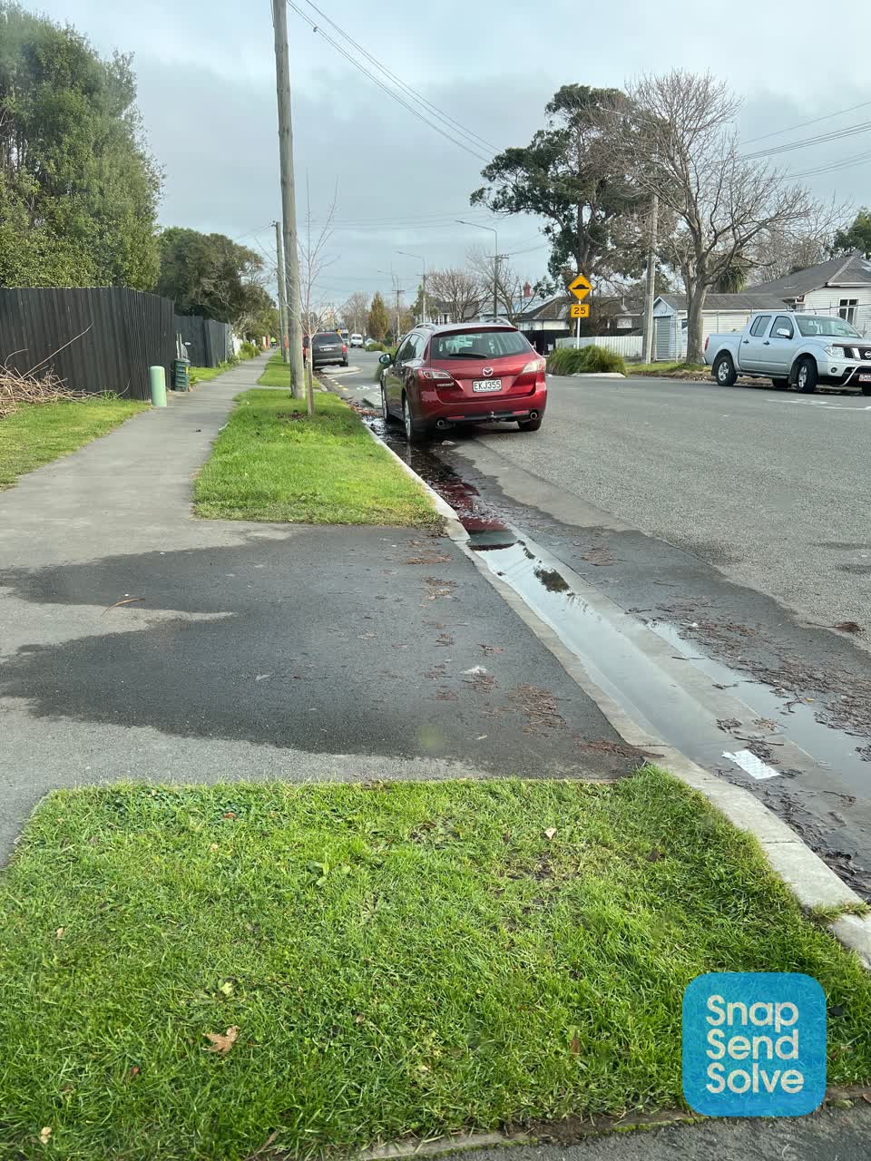 The photograph attached to this water leak report