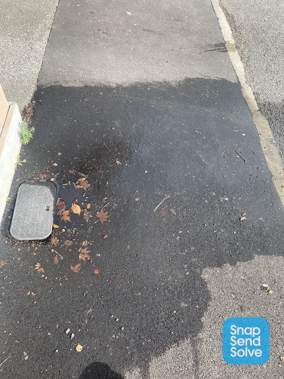 The photograph attached to this water leak report