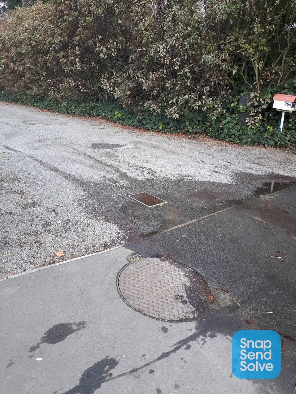 The photograph attached to this water leak report