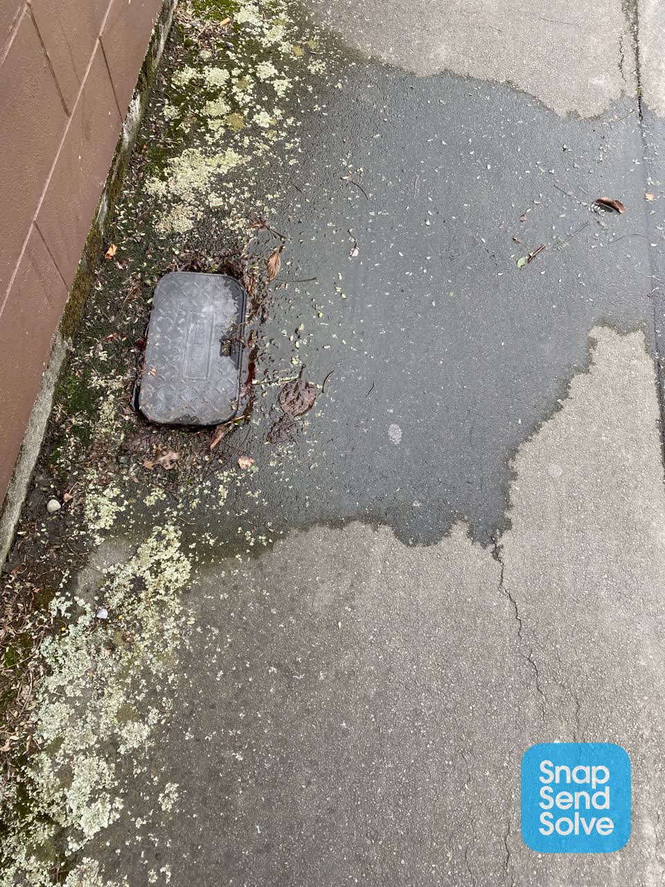 The photograph attached to this water leak report