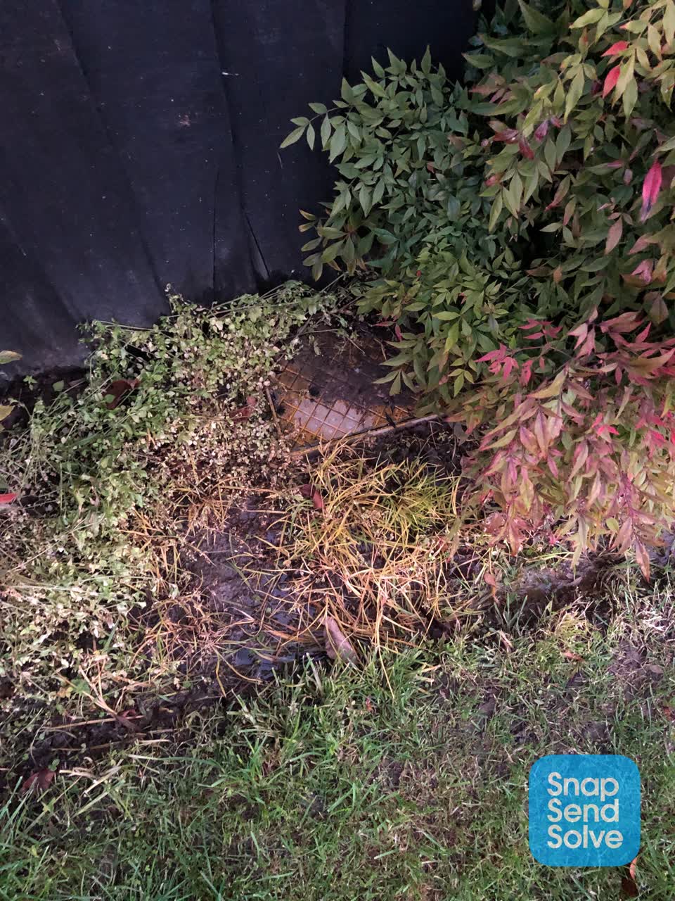 The photograph attached to this water leak report