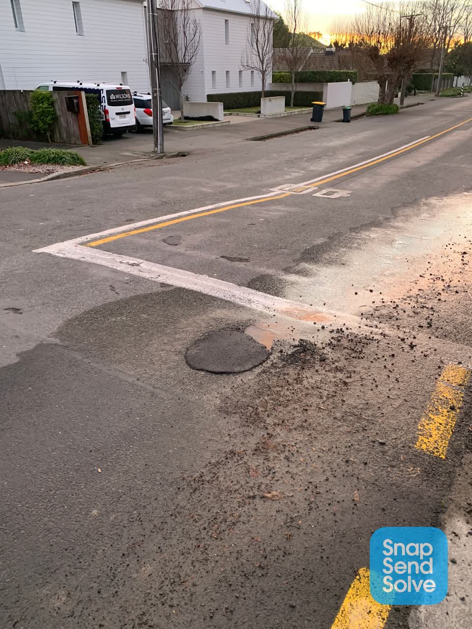The photograph attached to this water leak report