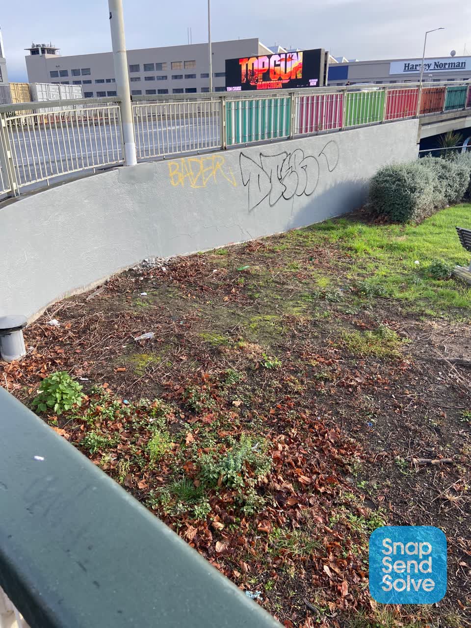 The photograph attached to this graffiti report