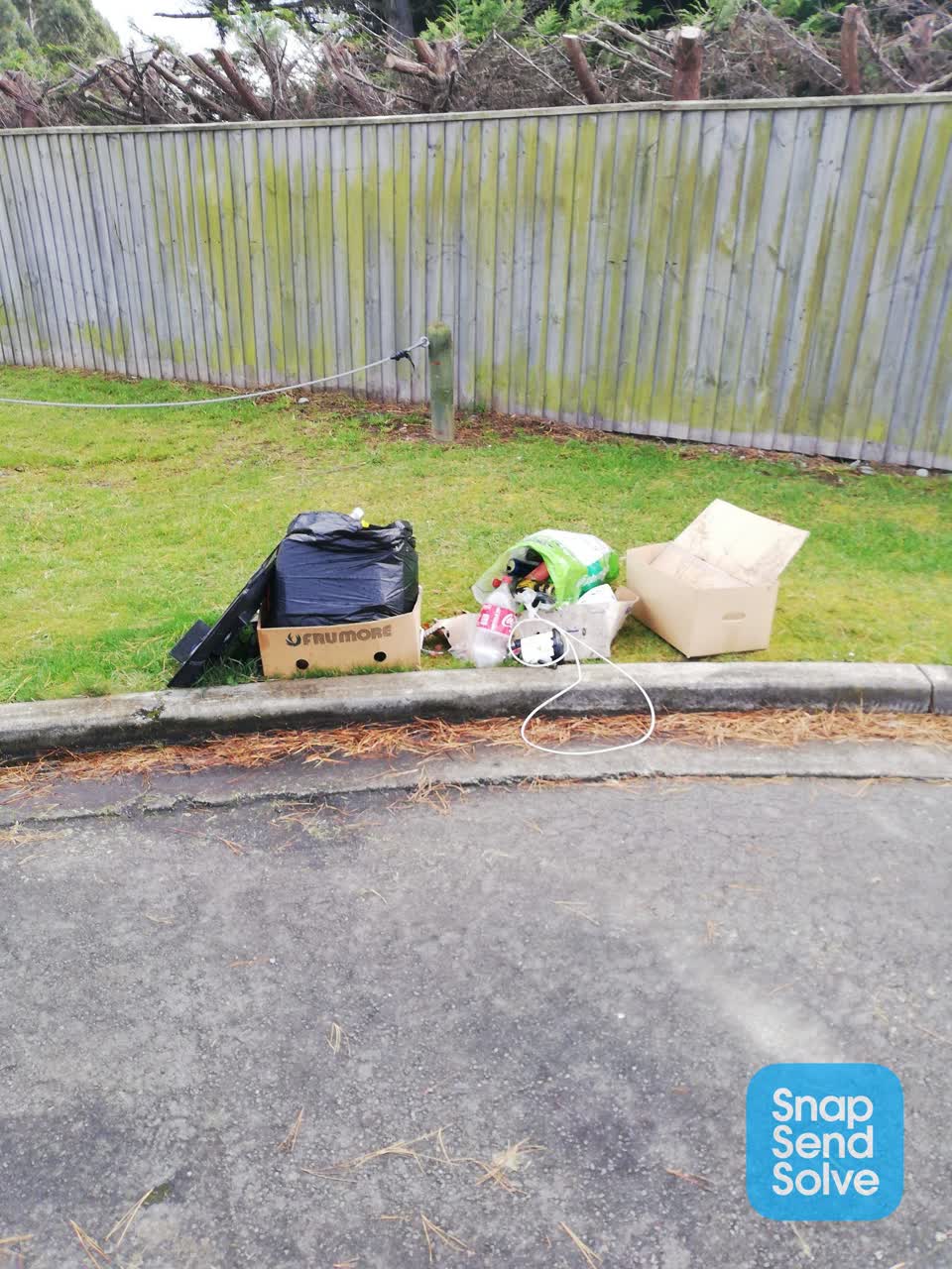 The photograph attached to this rubbish/recycling report