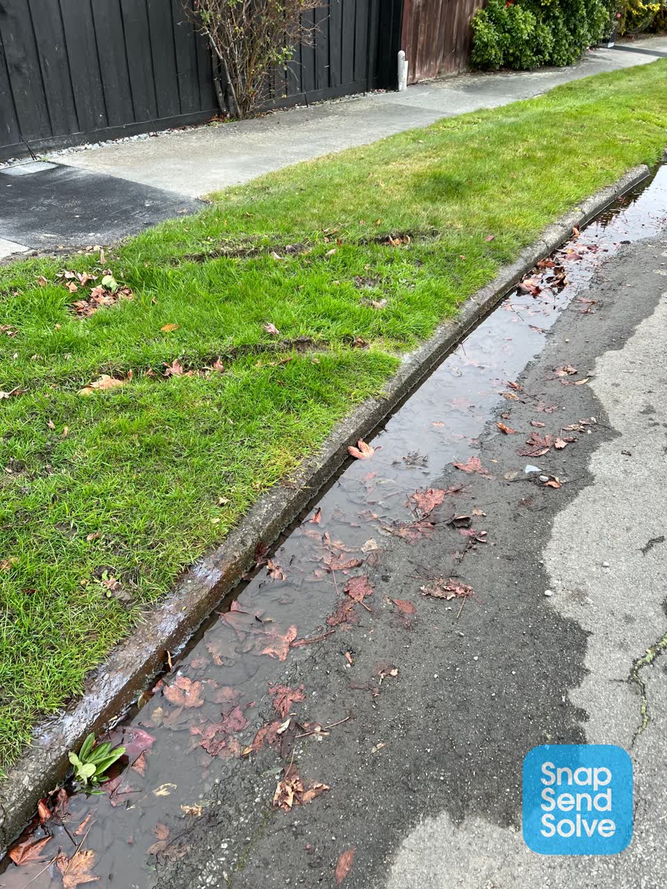 The photograph attached to this water leak report