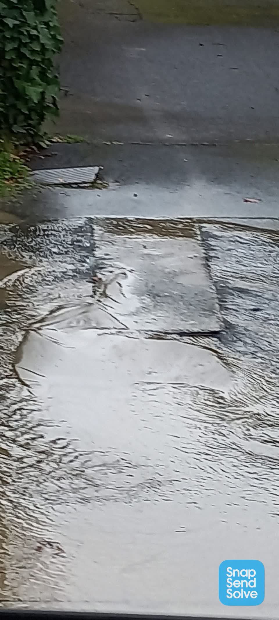 The photograph attached to this water leak report