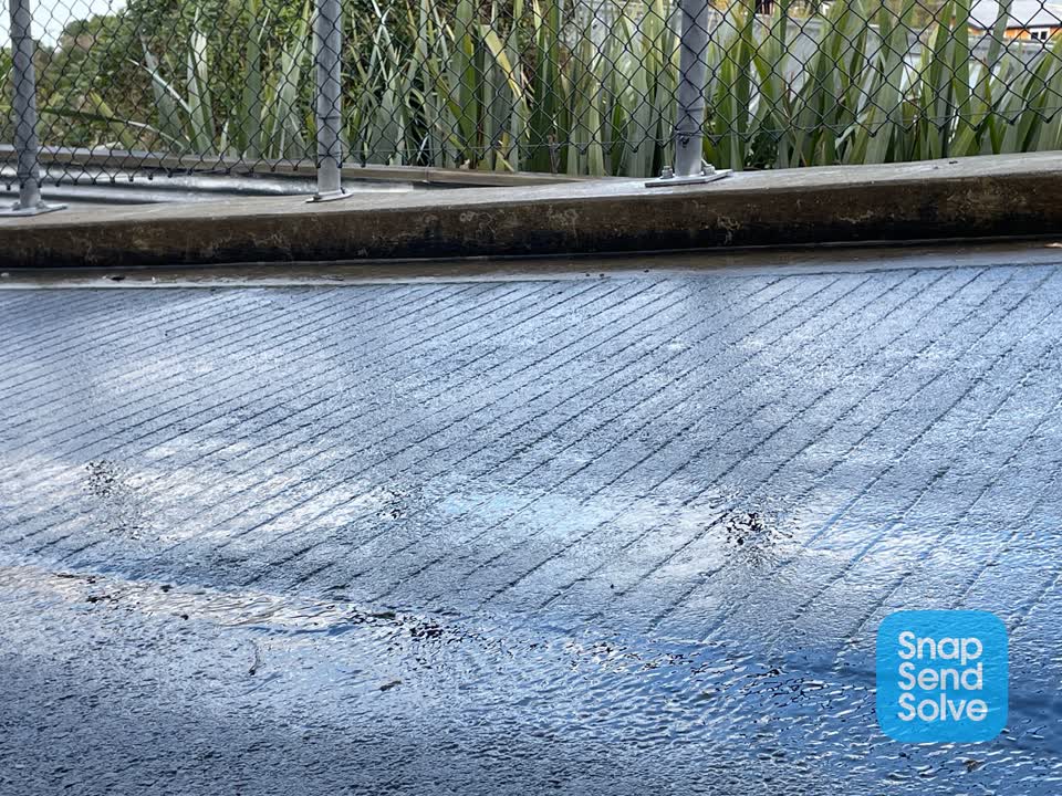 The photograph attached to this water leak report