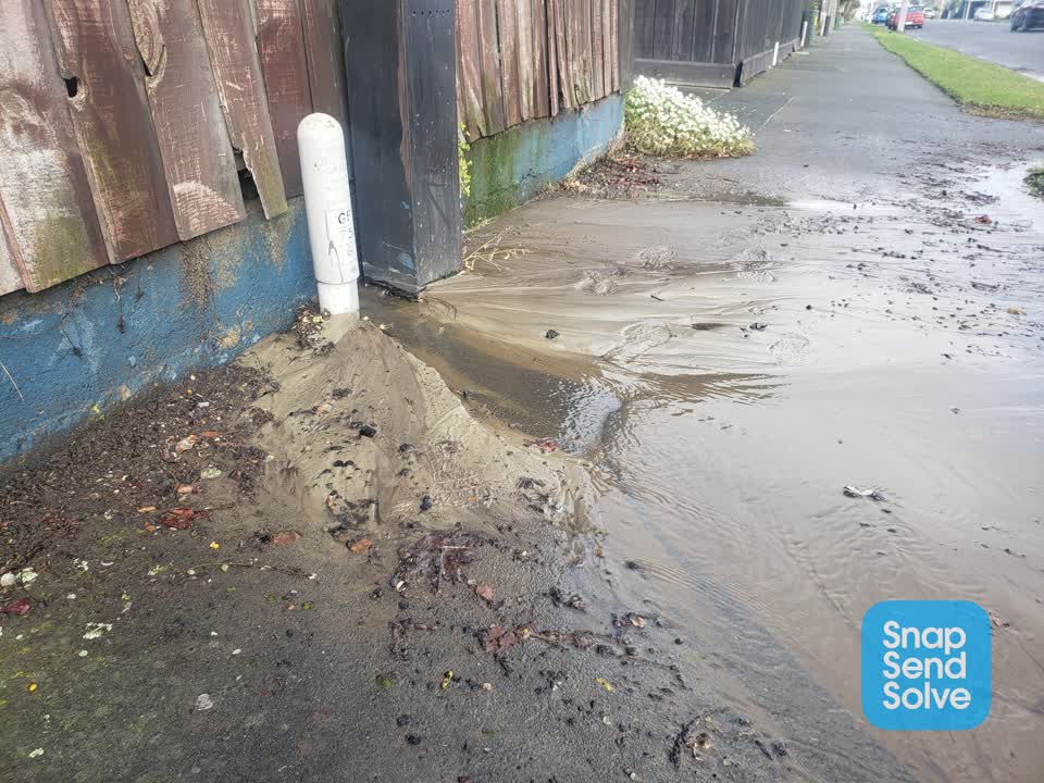 The photograph attached to this flooding report