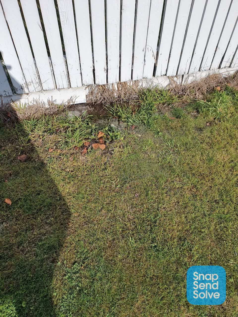 The photograph attached to this water leak report