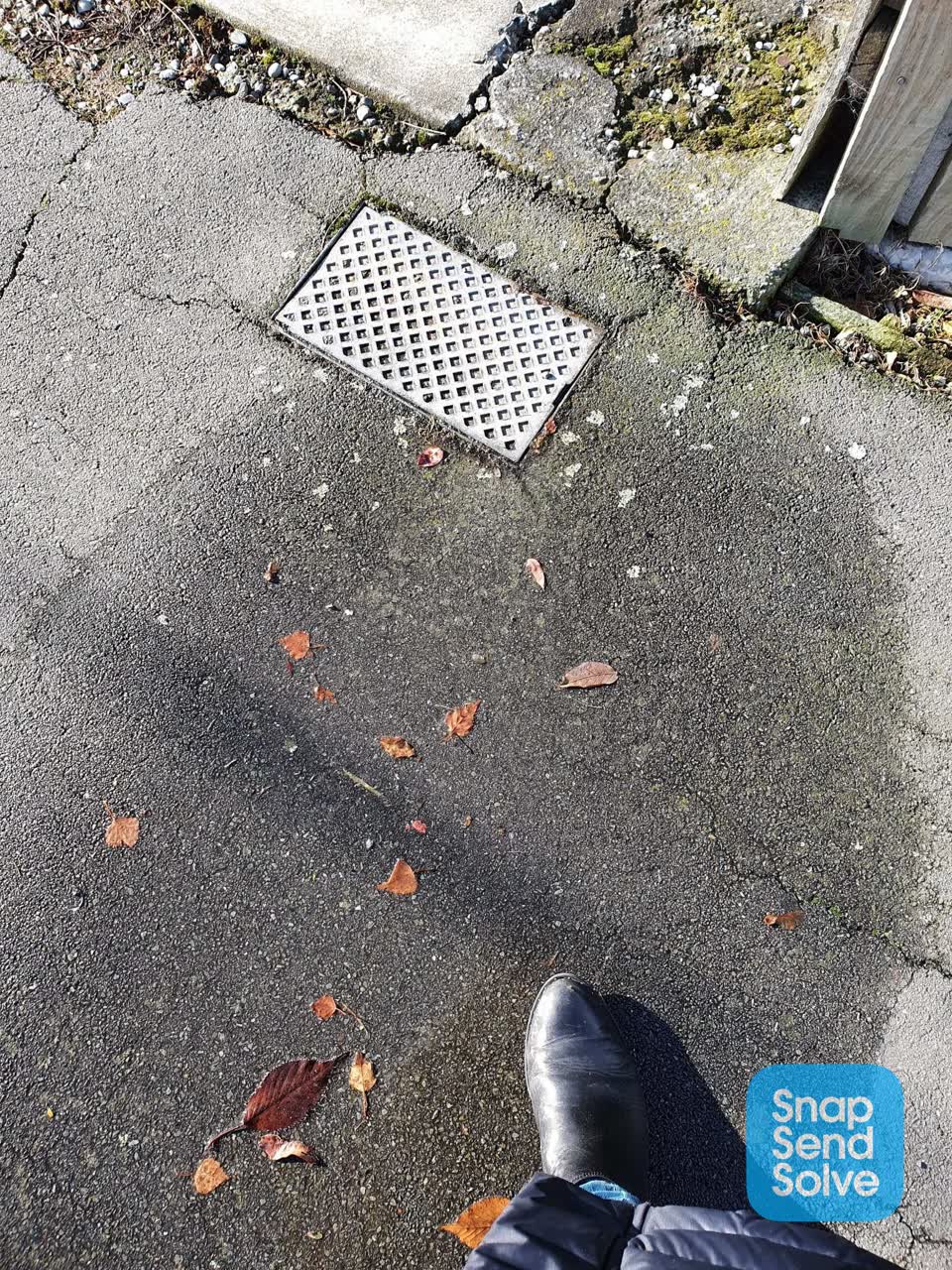 The photograph attached to this water leak report