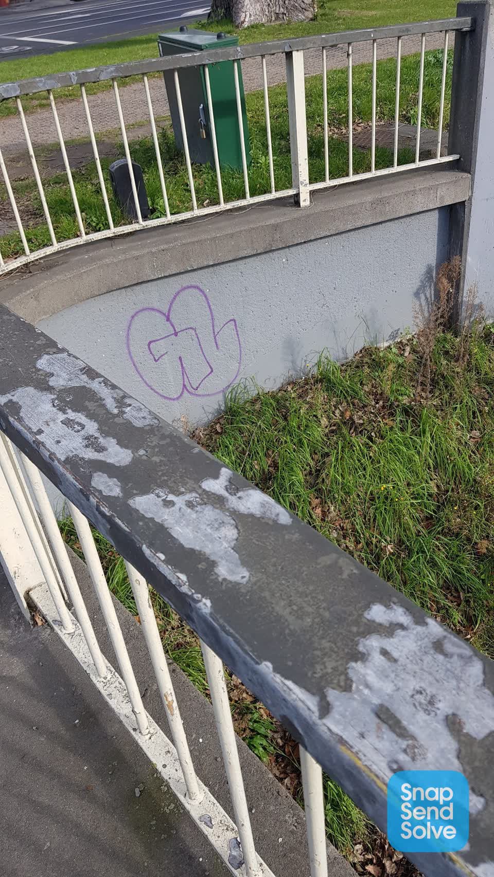 The photograph attached to this graffiti report