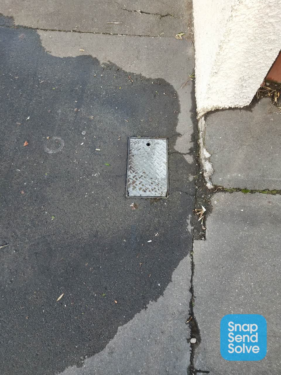 The photograph attached to this water leak report