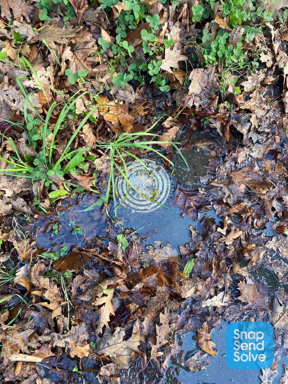 The photograph attached to this water leak report