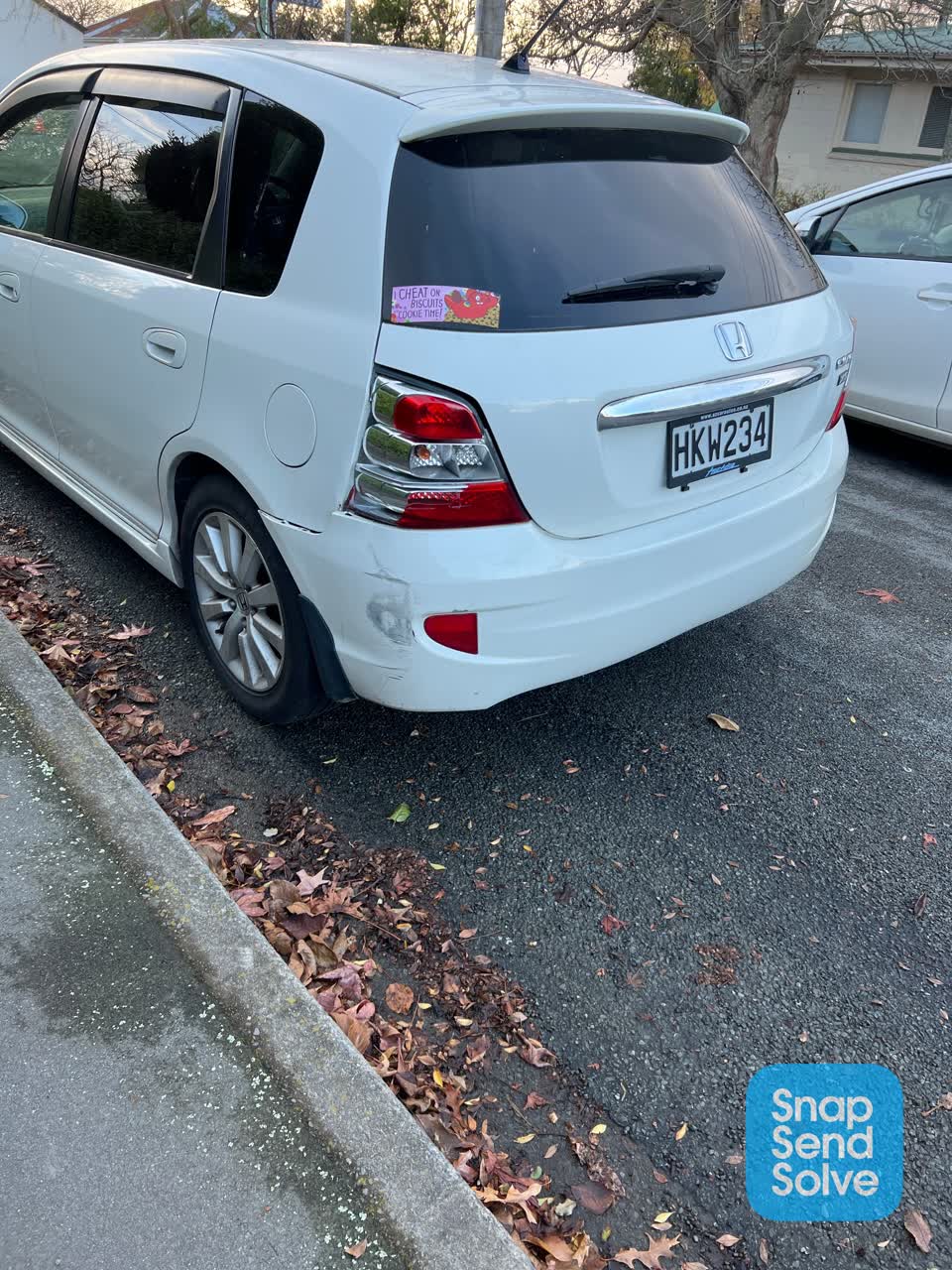 The photograph attached to this roading/streets report
