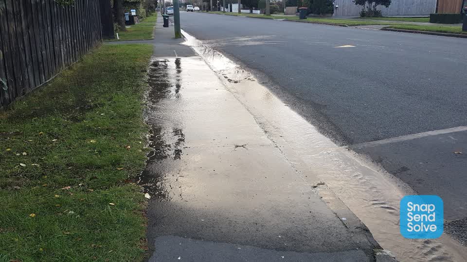 The photograph attached to this flooding report