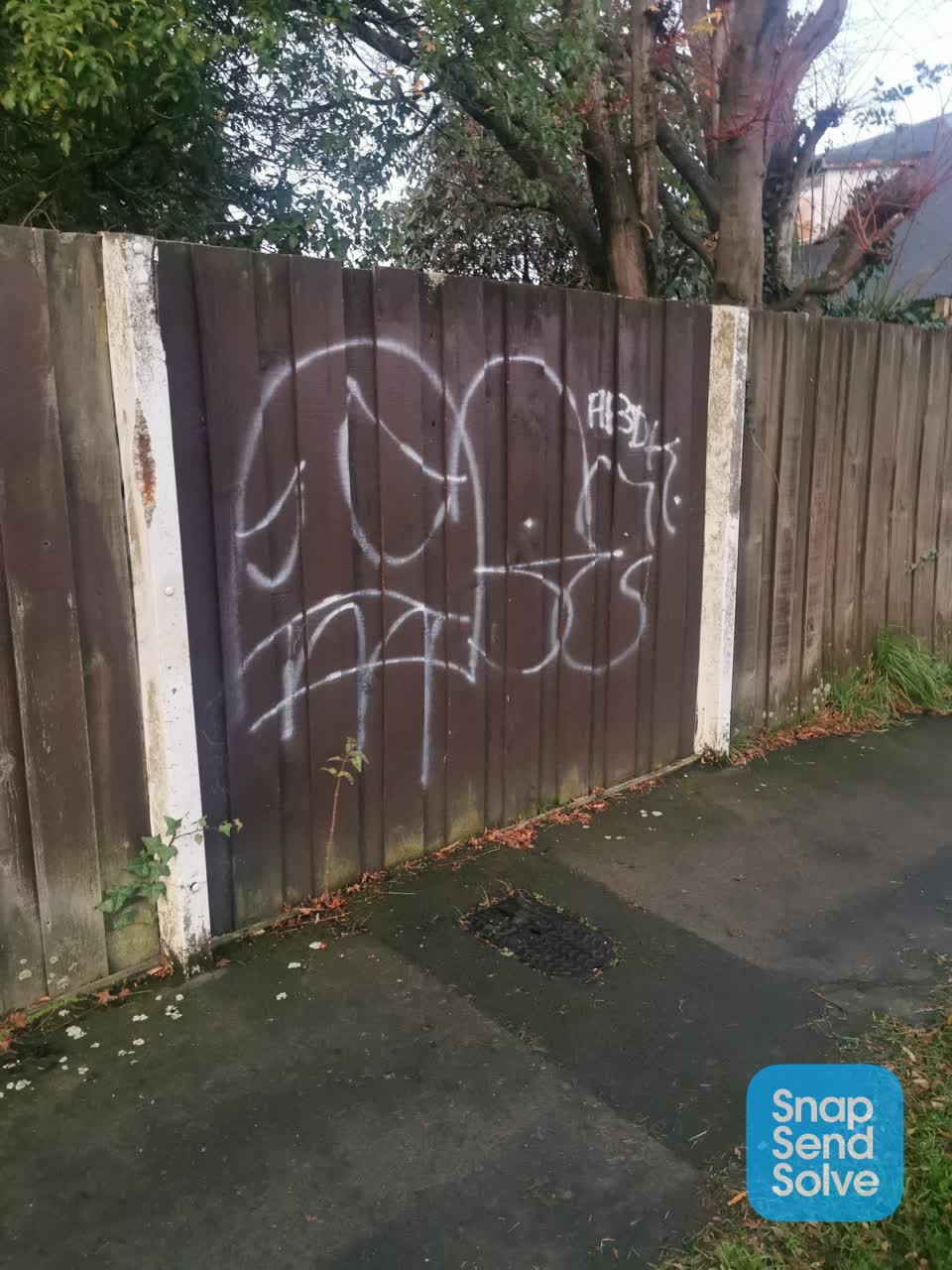 The photograph attached to this graffiti report