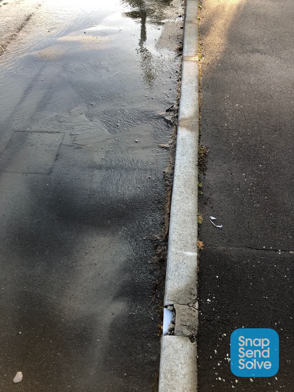The photograph attached to this water leak report