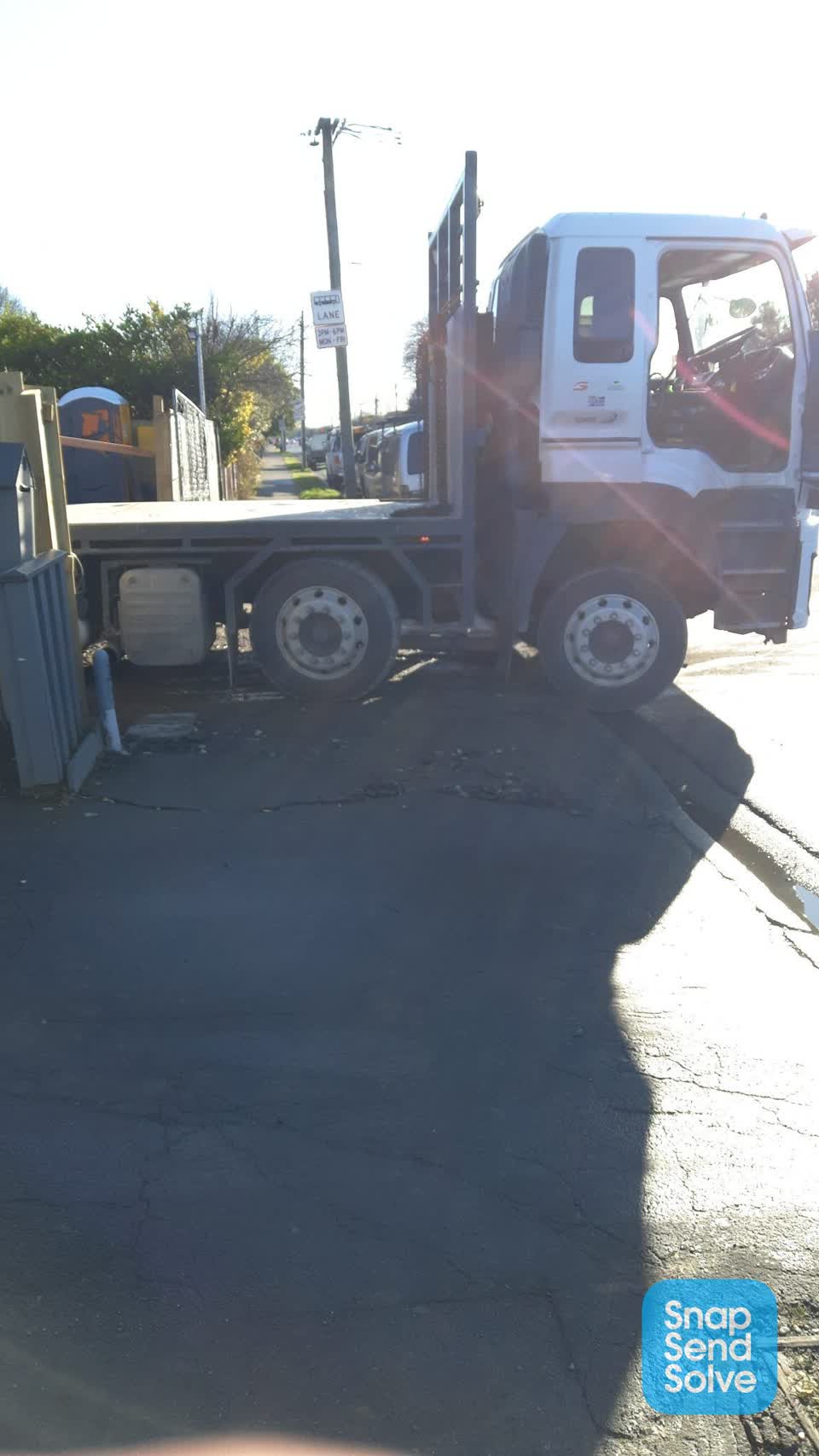 The photograph attached to this roading/streets report
