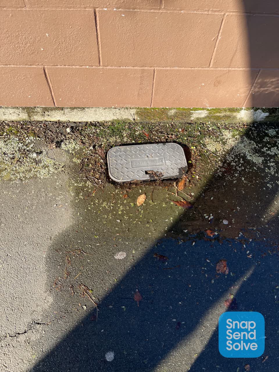 The photograph attached to this water leak report