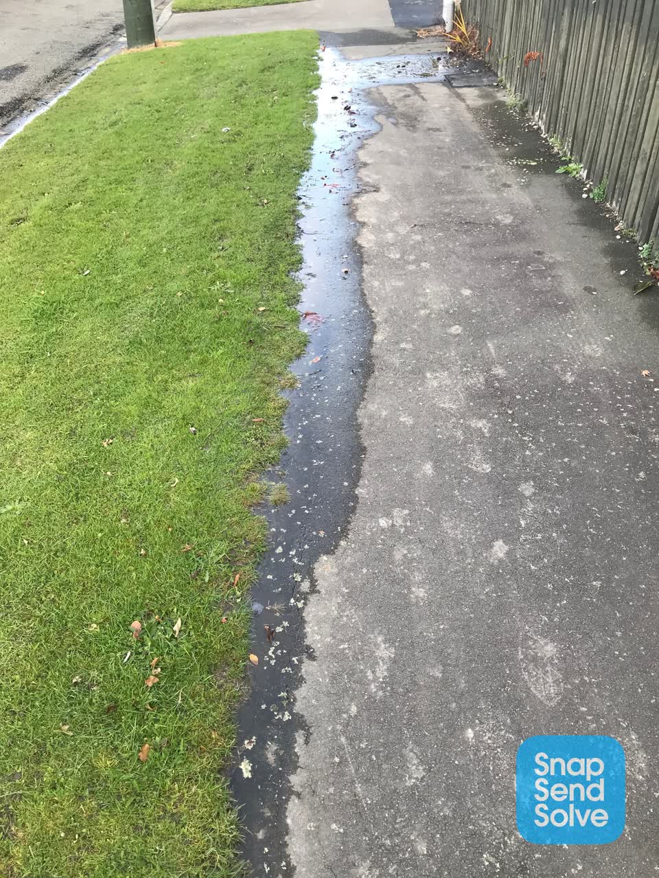 The photograph attached to this water leak report