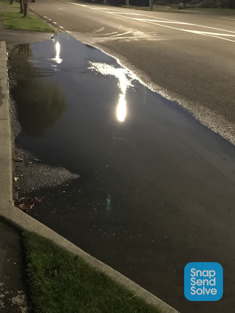 The photograph attached to this flooding report