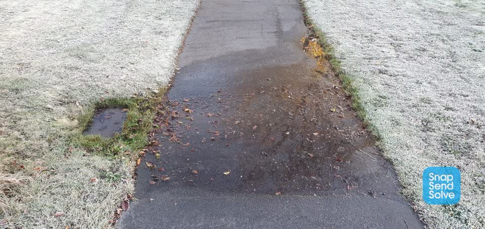 The photograph attached to this water leak report