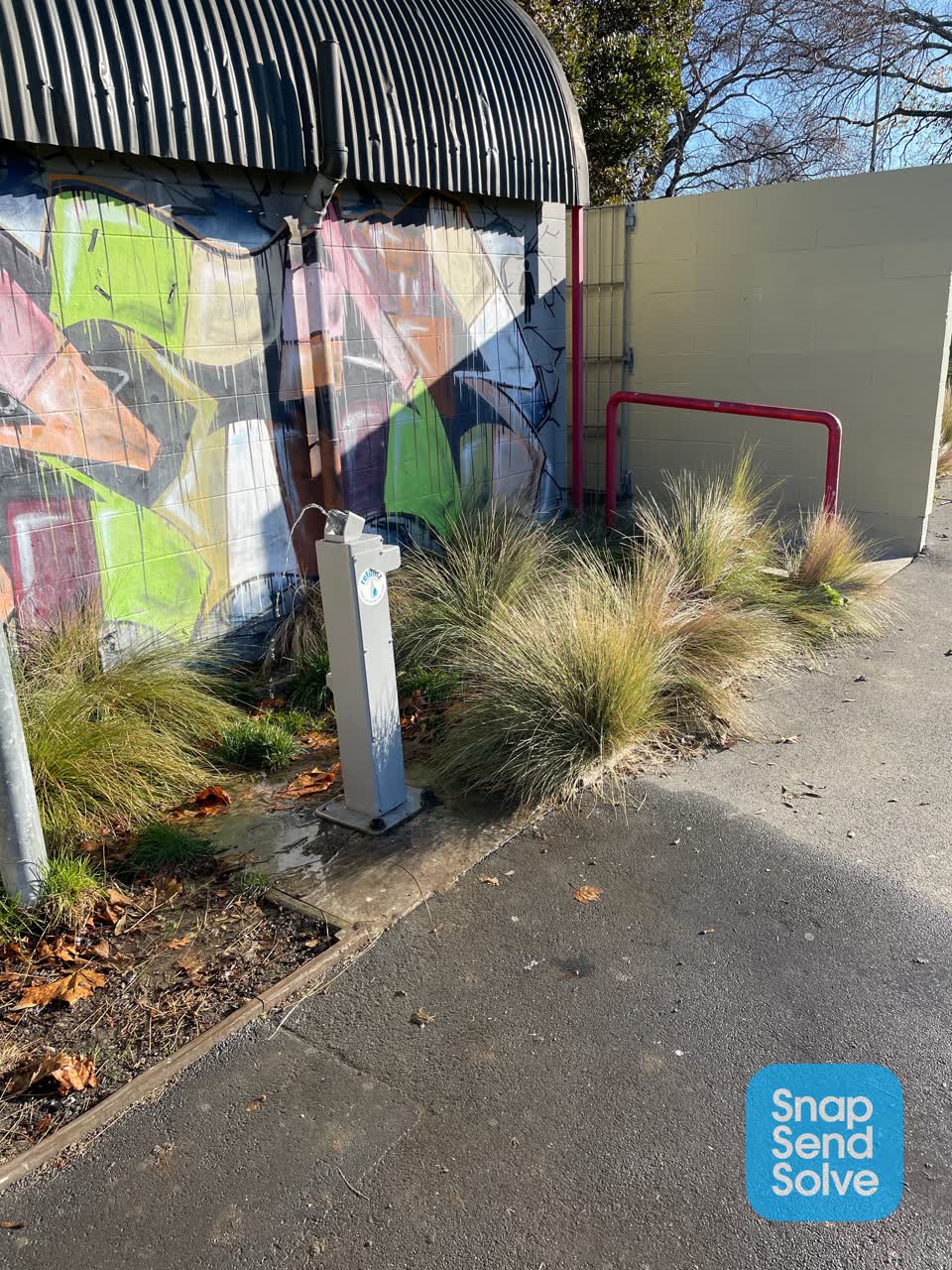 The photograph attached to this water leak report